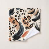 Abstract geschilderd exotisch dierenprint luipaard bad handdoek (Wasdoekje)