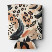 Abstract geschilderd exotisch dierenprint luipaard blikjeskoeler (Achterkant)