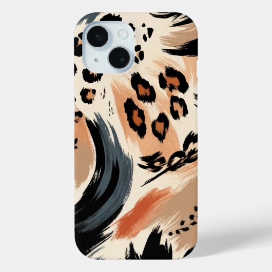 Abstract geschilderd exotisch dierenprint luipaard Case-Mate iPhone case (Achterkant)