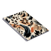 Abstract geschilderd exotisch dierenprint luipaard notitieboek (Rechterzijde)