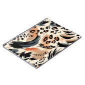Abstract geschilderd exotisch dierenprint luipaard notitieboek (Linkerzijde)
