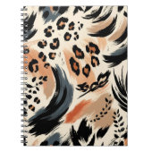 Abstract geschilderd exotisch dierenprint luipaard notitieboek (Voorkant)