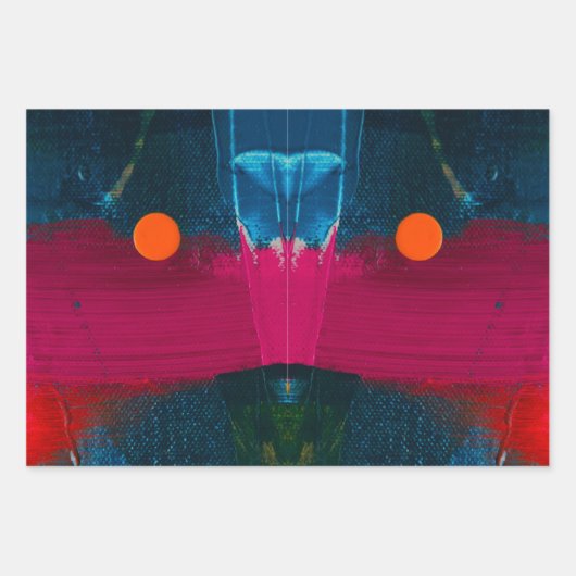 Abstract geschilderd kunst inpakpapier (Voorkant 3)