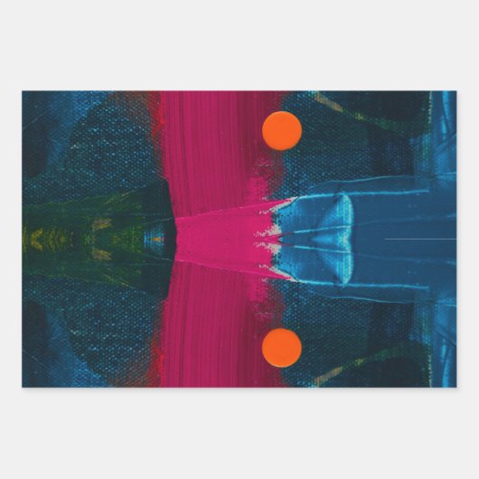 Abstract geschilderd kunst inpakpapier (Voorkant 2)