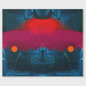 Abstract geschilderd kunstcadeau inpakpapier (Vlak)