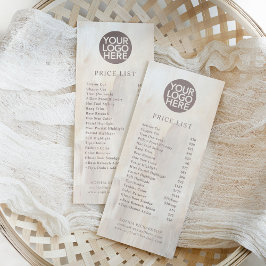 Abstract geschilderd met Logo | Prijslijstservices Reclamekaart