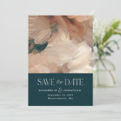 Abstract geschilderd modern blauwgroen crème terra kaart (Staand voorkant)