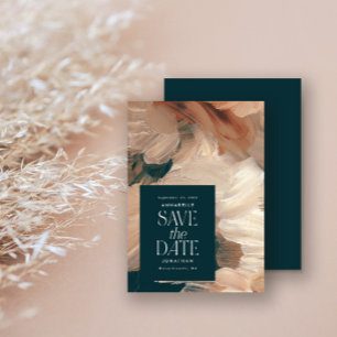 Abstract geschilderd modern blauwgroen crème terra kaart