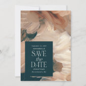 Abstract geschilderd modern blauwgroen crème terra kaart (Voorkant)