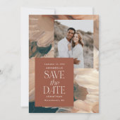 Abstract geschilderd modern blauwgroen terracotta- kaart (Voorkant)