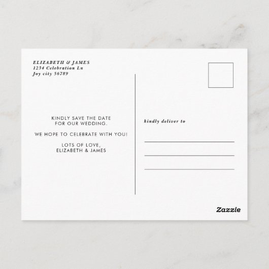 Abstract geschilderd Modern Sage Green Save the Da Briefkaart (Achterkant)