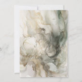 Abstract geschilderd Modern Sage Groen Bruiloft Save The Date (Achterkant)