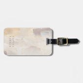 Abstract geschilderd | Neutraal eutraal minimalist Bagagelabel (Voorkant horizontaal)