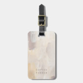 Abstract geschilderd | Neutraal eutraal minimalist Bagagelabel (Voorkant verticaal)