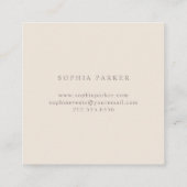 Abstract geschilderd | Neutraal eutraal minimalist Vierkante Visitekaartje (Achterkant)