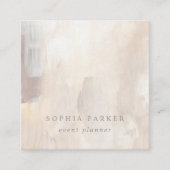 Abstract geschilderd | Neutraal eutraal minimalist Vierkante Visitekaartje (Voorkant)