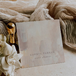 Abstract geschilderd | Neutraal eutraal minimalist Vierkante Visitekaartje