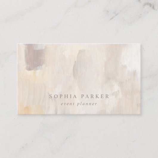 Abstract geschilderd | Neutraal eutraal minimalist Visitekaartje (Voorkant)