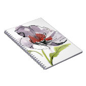 Abstract geschilderde bloem achtergrond 3 notitieboek (Rechterzijde)