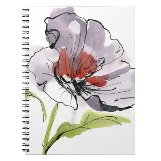 Abstract geschilderde bloem achtergrond 3 notitieboek (Voorkant)