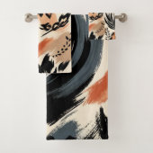 Abstract geschilderde exotische dierenprint luipaa bad handdoek (Insitu)