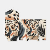Abstract geschilderde exotische dierenprint luipaa bedankdoosjes (Uitgevouwen)
