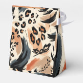 Abstract geschilderde exotische dierenprint luipaa bedankdoosjes (Achterkant)
