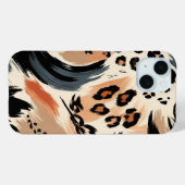 Abstract geschilderde exotische dierenprint luipaa Case-Mate iPhone case (Achterkant (horizontaal))