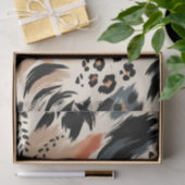 Abstract Geschilderde Exotische Dierprint Luipaard Tissuepapier (Geschenk)