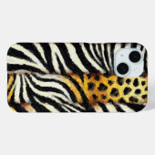 Abstract geschilderde gemengde wilde dierenprint Case-Mate iPhone case (Achterkant (horizontaal))