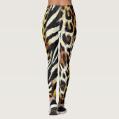 Abstract geschilderde gemengde wilde dierenprint leggings (Achterkant)