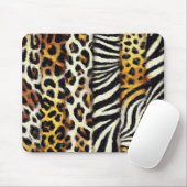 Abstract geschilderde gemengde wilde dierenprint muismat (Met muis)