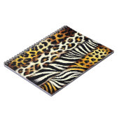 Abstract geschilderde gemengde wilde dierenprint notitieboek (Linkerzijde)