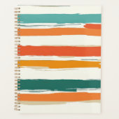 Abstract geschilderde horizontale penseelstrepen B Planner (Voorkant)