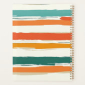 Abstract geschilderde horizontale penseelstrepen B Planner (Achterkant)