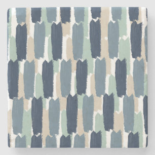 Abstract geschilderde streep kust spa stenen onderzetter