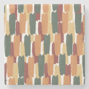 Abstract geschilderde streep Middellandse Zee-tint Stenen Onderzetter
