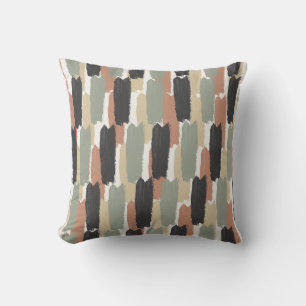 Abstract geschilderde streep moderne warme minimal kussen