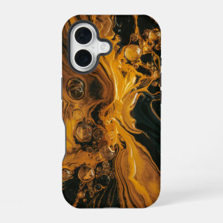 Abstract Gesmolten Goud iPhone 16 Hoesje