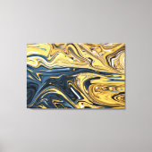 Abstract gesmolten goudverf | Beste hedendaagse Canvas Afdruk (Voorkant)