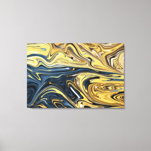 Abstract gesmolten goudverf | Beste hedendaagse Canvas Afdruk (Voorkant)