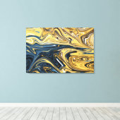 Abstract gesmolten goudverf | Beste hedendaagse Canvas Afdruk (Insitu (Houten vloer))
