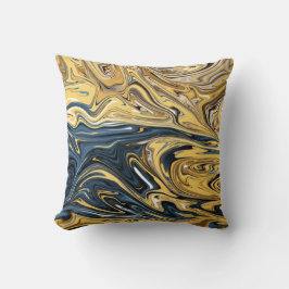 Abstract gesmolten goudverf | Beste hedendaagse Kussen