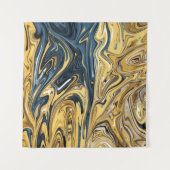 Abstract gesmolten goudverf | Beste hedendaagse Wandkleed (Voorkant (horizontaal))