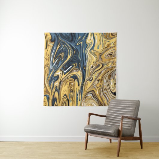 Abstract gesmolten goudverf | Beste hedendaagse Wandkleed (In Situ (horizontaal))