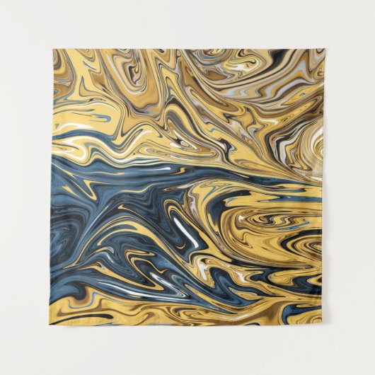 Abstract gesmolten goudverf | Beste hedendaagse Wandkleed (Voorkant)