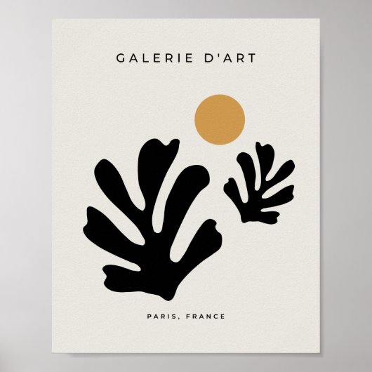 Abstract gesneden buitenkant van mosterd gele lede poster (Voorkant)