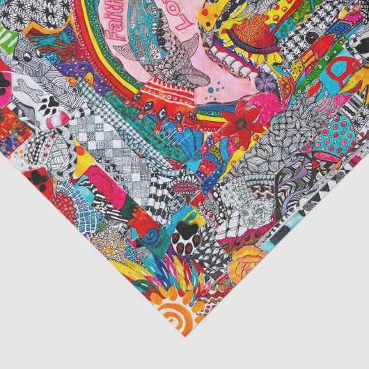 Abstract gesneden dierlijk papier kunstweefsel pap (Detail)