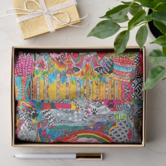 Abstract gesneden dierlijk papier kunstweefsel pap (Geschenk)