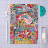 Abstract gesneden dierlijk papier kunstweefsel pap (Craft)